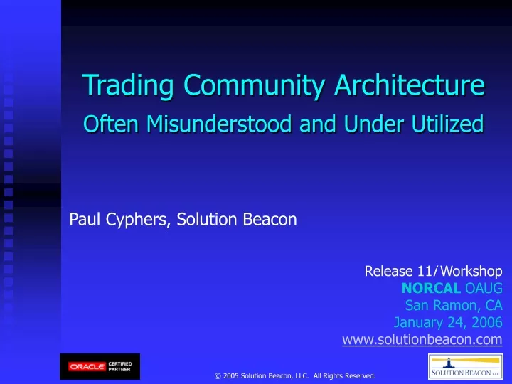 trading community architecture often