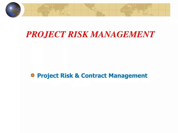 project risk management