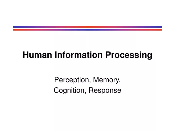 human information processing