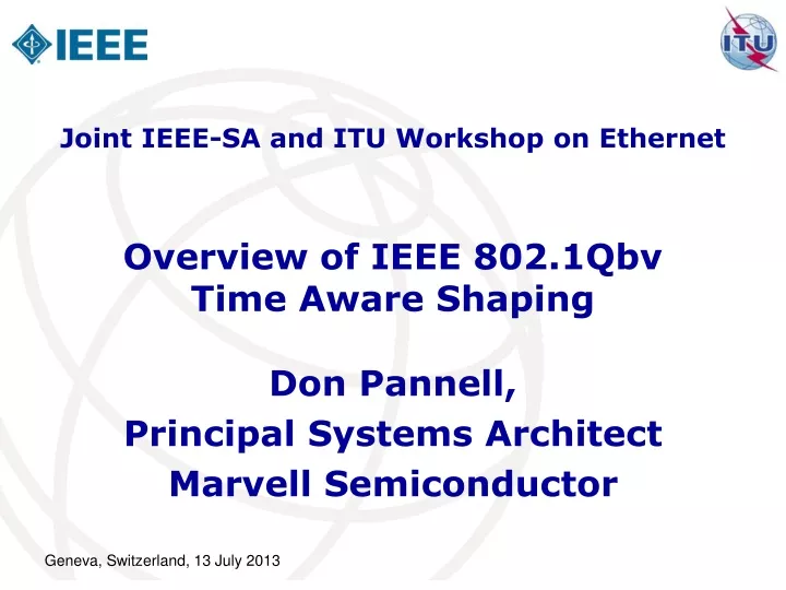 overview of ieee 802 1qbv time aware shaping