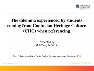 The dilemma experienced by students coming from Confucian  Heritage Culture (CHC) when referencing