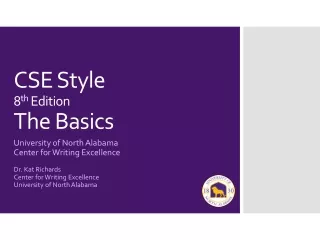 CSE Style 8 th  Edition The Basics