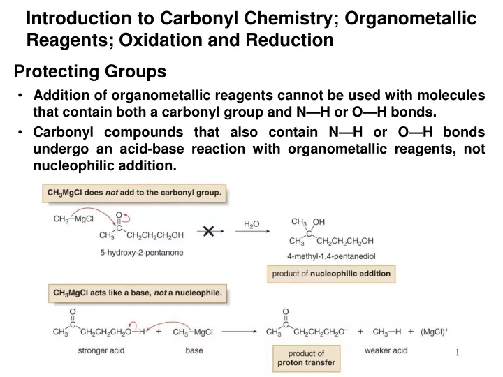 introduction to carbonyl chemistry organometallic