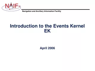 introduction to the events kernel ek