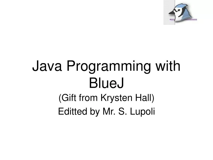 java programming with bluej