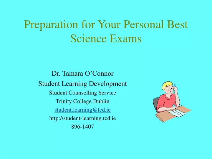 preparation for your personal best science exams