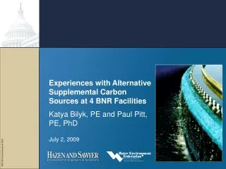 Experiences with Alternative Supplemental Carbon Sources at 4 BNR Facilities