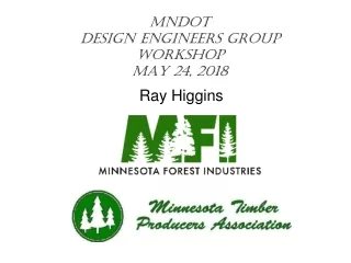 MnDOT Design Engineers Group Workshop  May 24, 2018