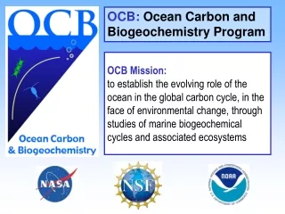 OCB:  Ocean Carbon and Biogeochemistry Program