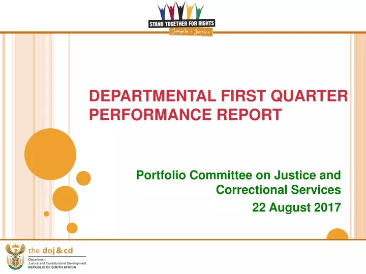 departmental first quarter performance report