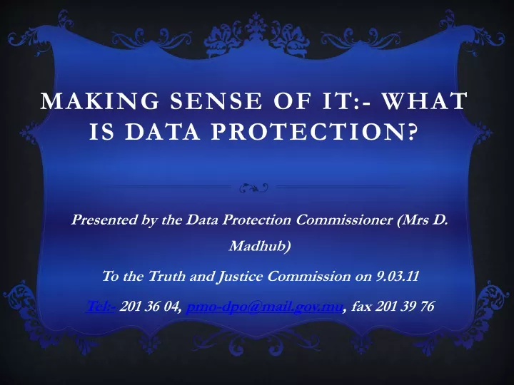 making sense of it what is data protection