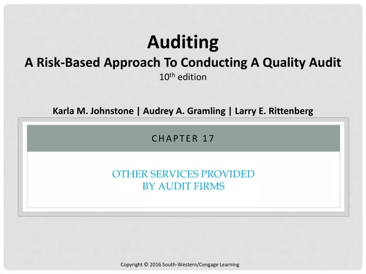 other services provided by audit firms