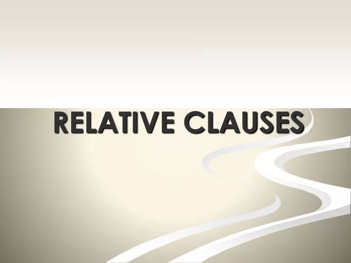 relative clauses