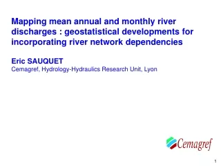How to adapt kriging for mapping runoff characteristics ?