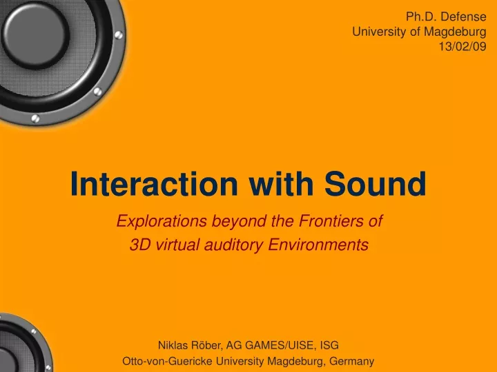 interaction with sound