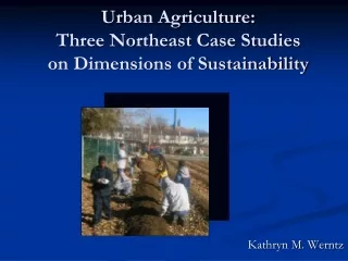 Urban Agriculture: Three Northeast Case Studies on Dimensions of Sustainability