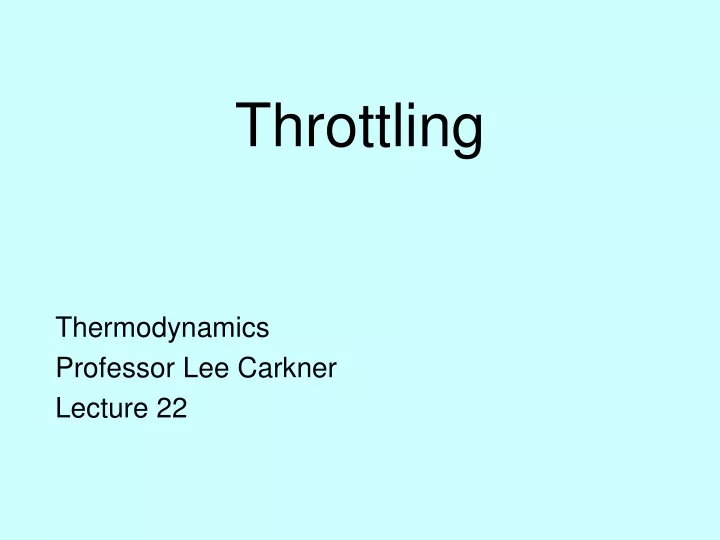 throttling