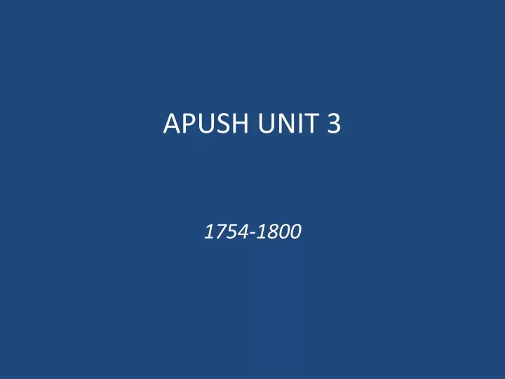 apush unit 3
