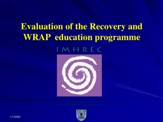 Evaluation of the Recovery and WRAP  education programme