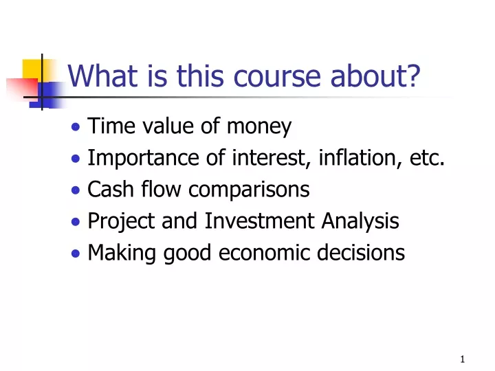 what is this course about