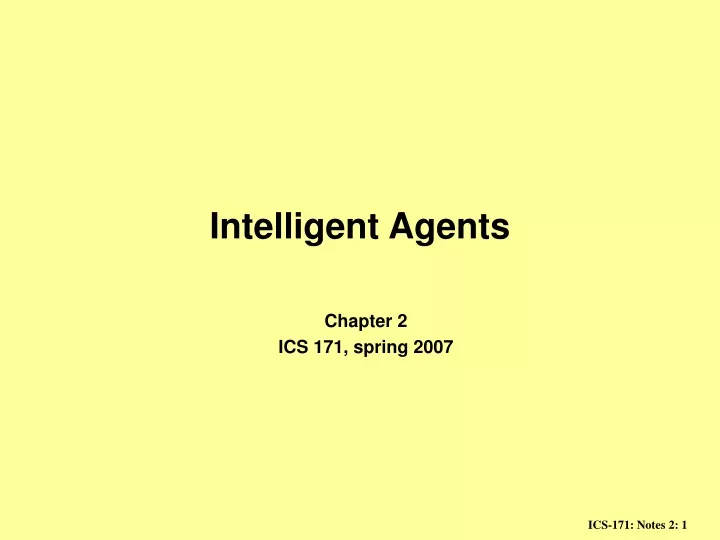 intelligent agents