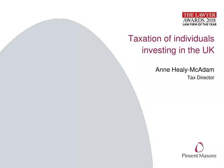 taxation of individuals investing in the uk