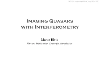 Imaging Quasars  with Interferometry