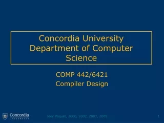 Concordia University Department of Computer Science