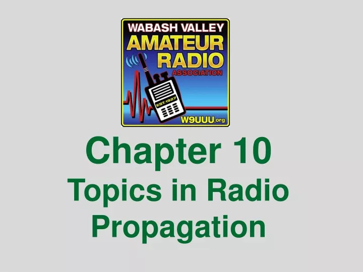 chapter 10 topics in radio propagation