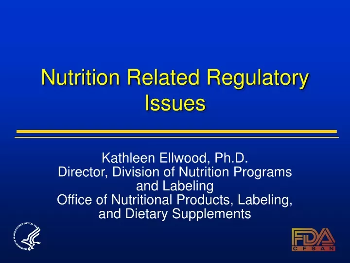nutrition related regulatory issues