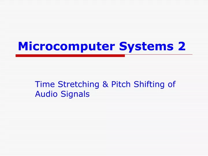 microcomputer systems 2