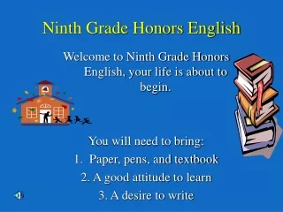 Ninth Grade Honors English
