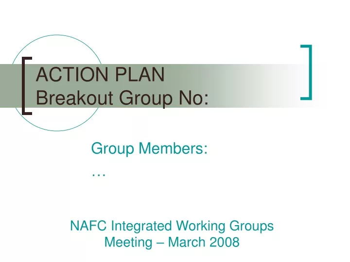 action plan breakout group no