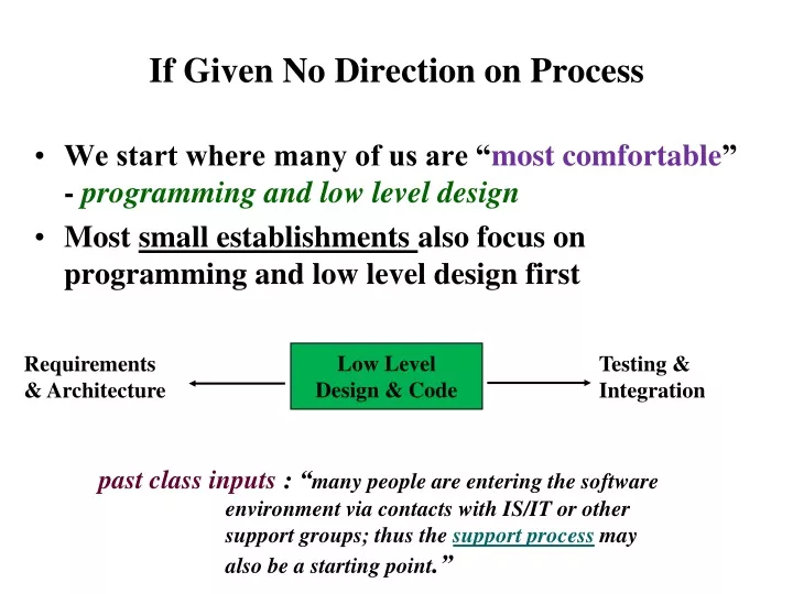 if given no direction on process