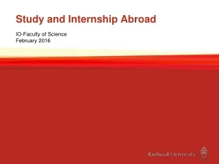 Study and Internship Abroad