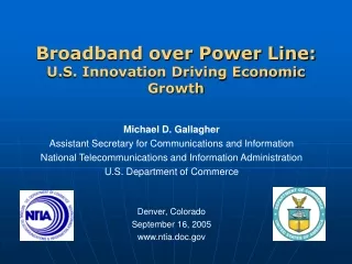 Broadband over Power Line: U.S. Innovation Driving Economic Growth