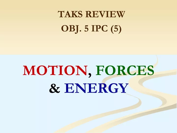 motion forces energy
