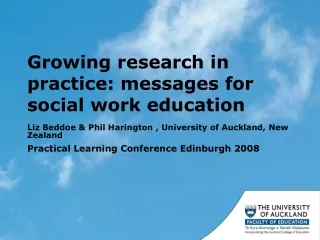 Growing research in practice: messages for social work education