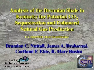 Brandon C. Nuttall, James A. Drahovzal, Cortland F. Eble, R. Marc Bustin