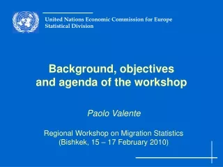 Background, objectives and agenda of the workshop