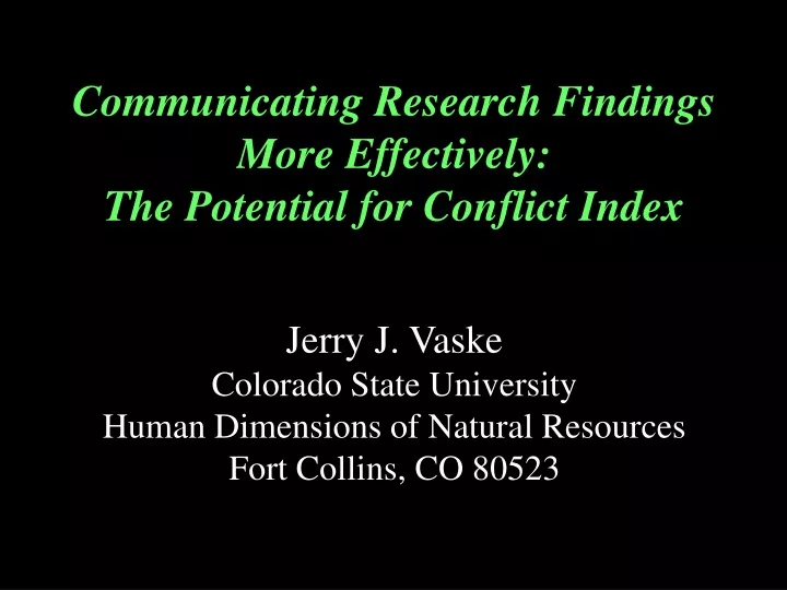 communicating research findings more effectively