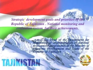 National priorities of the Republic of Tajikistan