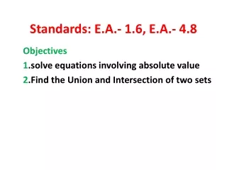 Standards: E.A.- 1.6, E.A.- 4.8