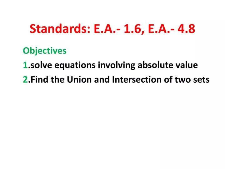 standards e a 1 6 e a 4 8
