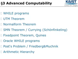 §3 Advanced Computability