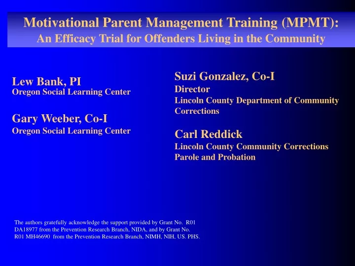 motivational parent management training mpmt