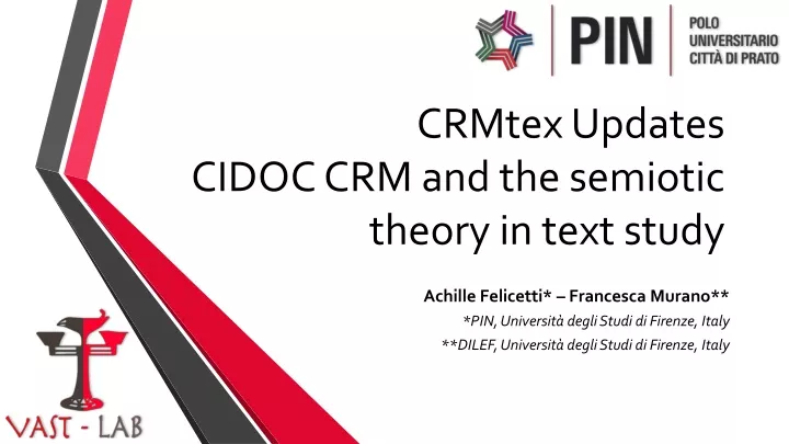 crmtex updates cidoc crm and the semiotic theory in text study