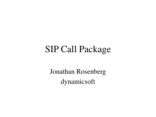 SIP Call Package