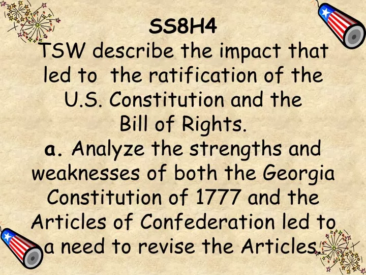 ss8h4 tsw describe the impact that
