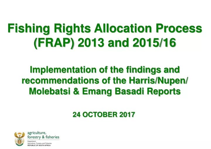 fishing rights allocation process frap 2013
